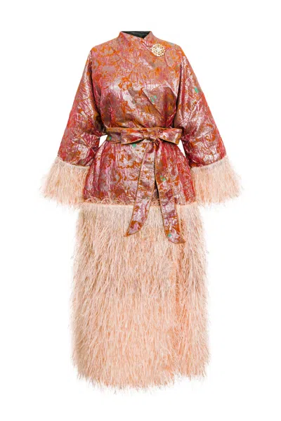 Byvinnik Women's Gold / Pink / Purple London Opera Coat In Capriccio
