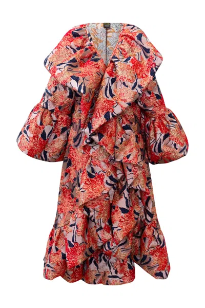 Byvinnik Women's Gold / Pink / Purple Manhattan Opera Coat In What The Flower - Pink