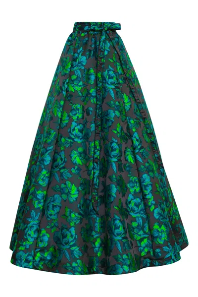 Byvinnik Women's Green / Black Gala Skirt In Il Viaggio A Reims