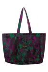 Byvinnik Women's Green / Black / Purple Flip Side Tote Bag In Maometto In Multi