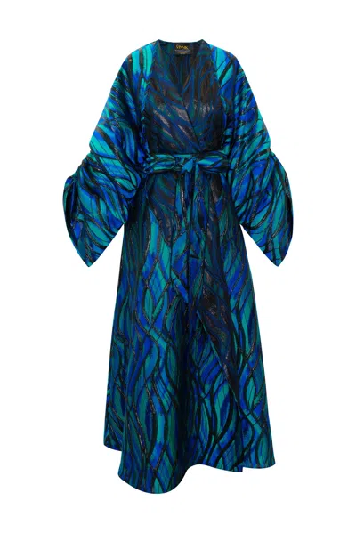 Byvinnik Women's Green / Blue / Black Parisian Coat In Water