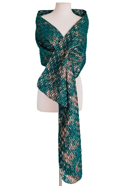Byvinnik Women's Green / Blue Operetta Wrap Semiramide - Turquoise In Green/blue