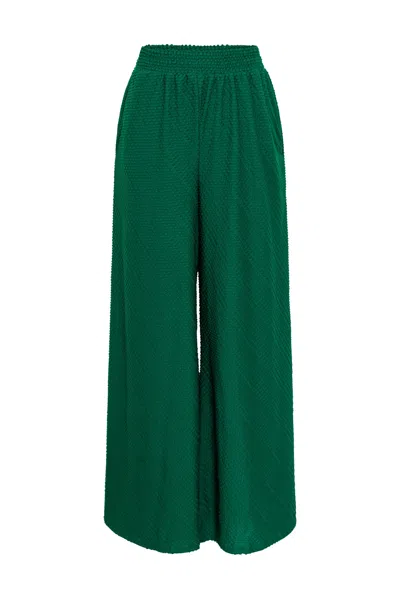 Byvinnik Women's Green Muse Pants In Dots Spruce