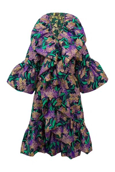 Byvinnik Women's Green / Pink / Purple Manhattan Opera Coat In What The Flower - Purple