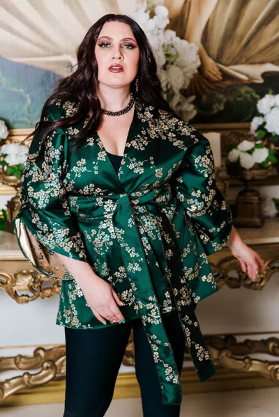 Byvinnik Women's Green / White Theater Jacket In Madama Butterfly