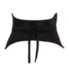 Byvinnik Women's Halo Corset Belt - Black Suede Techno In Black
