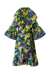 Byvinnik Women's Jacquard Ruffle Manhattan Opera Coat In Brat Marble In Multi