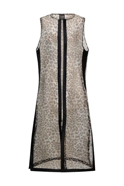 Byvinnik Women's Neutrals / Gold / Black Berlin Duster In Leopard In Multi