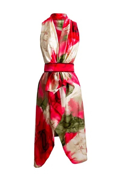 Byvinnik Women's Neutrals / Green / Pink Variations Duster In Essence Of Wealth