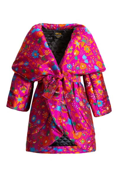 Byvinnik Women's Pink / Purple Cocoon Coat Lakmé In Pink/purple