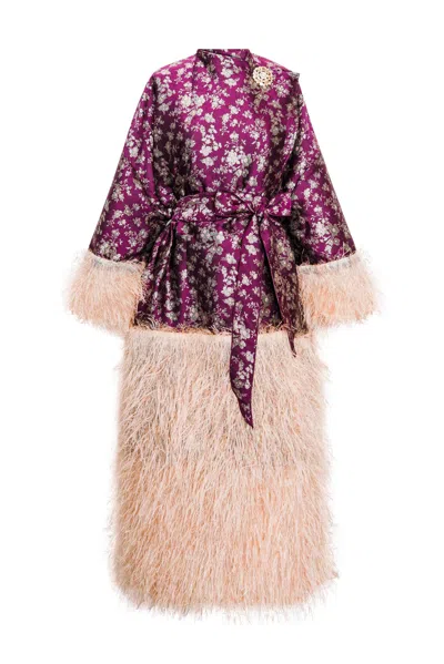 Byvinnik Women's Pink / Purple London Opera Coat In Siegfried