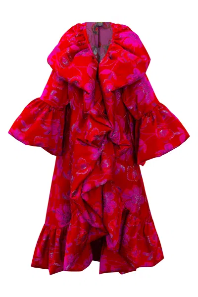 Byvinnik Women's Pink / Purple / Red Manhattan Opera Coat In Musetta
