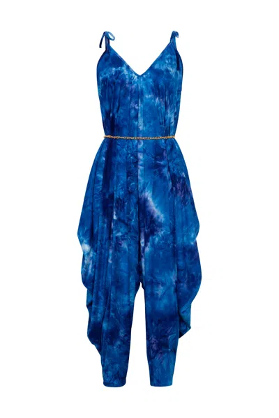 Byvinnik Women's Poiret Jumpsuit In Tie Dye For - Blue