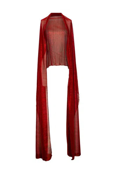 Byvinnik Women's Red Blanket Scarf Ruby Slink