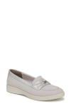 Bzees All Aboard Boat Shoe In Sand Stretch Denim Fabric