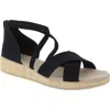 Bzees Bali Womens Criss-cross Manmade Ankle Strap In Multi