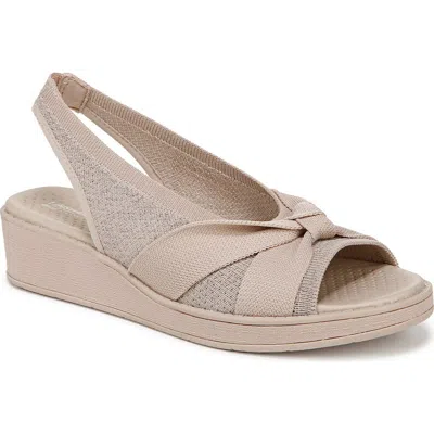 Bzees Bell Slingback Wedge Sandal In Beige Knit