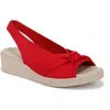 Bzees Bell Slingback Wedge Sandal In Red Knit
