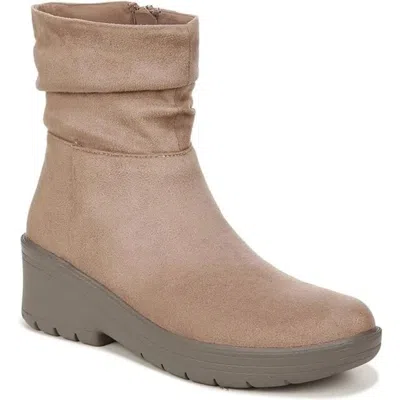 Bzees Berkley I7219f1-200 Boots Women's Brown Wedge Heel Ankle Bootie Lion1040
