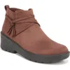Bzees Blaine Womens Faux Suede Strappy Booties In Brown