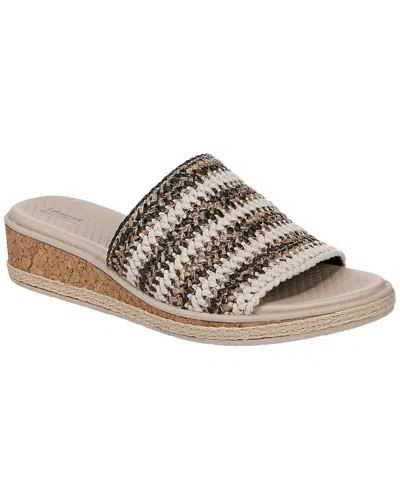 Bzees Breezy Sandal In Black Raffia Fabric
