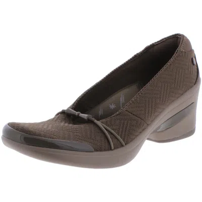Bzees By Naturalizer Electric Womens Comfort Insole Round Toe Pumps In Brown