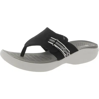 Bzees Camp Out Womens Slip On Casual Slide Sandals In Multi