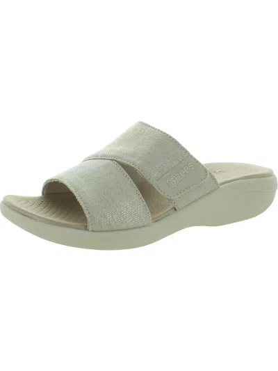 Bzees Carefree Womens Slip On Comfort Mules In Multi