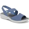 Bzees Cheerful Quarter Strap Slip-on Sandal In Blue Fabric