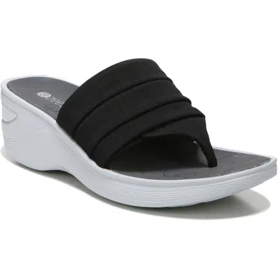 Bzees Dallas Womens Two Tone Thong Sandals In Black