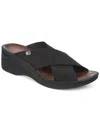 Bzees Desire Womens Criss-cross Slide Wedges In Black