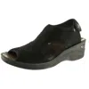 Bzees Dream Womens Cut-out Wedges In Black