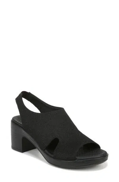 Bzees Eden Washable Strappy Sandals In Black Fabric