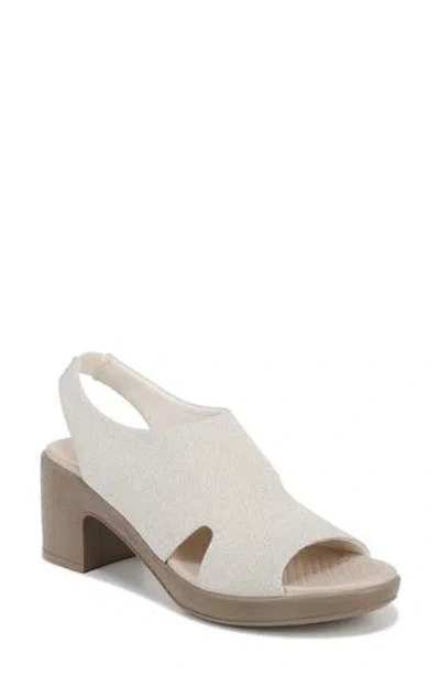 Bzees Eden Washable Strappy Sandals In White Fabric