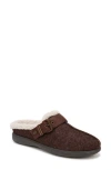 Bzees Eternity Womens Buckle Faux Fur Slide Slippers In Dark Brown