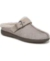 Bzees Eternity Womens Buckle Faux Fur Slide Slippers In Beige Fleece Fabric