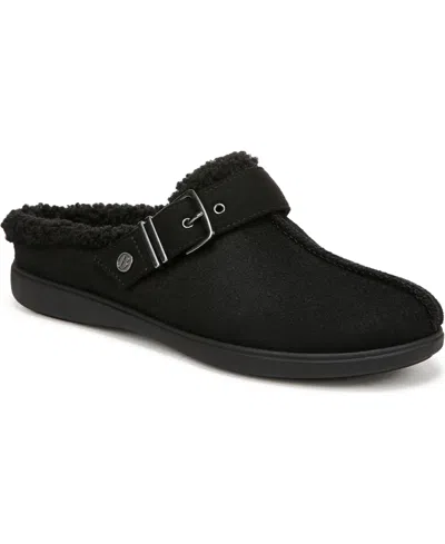 Bzees Eternity Washable Clogs In Black Fleece Fabric