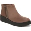 Bzees Freestyle Womens Faux Suede Platform Ankle Boots In Brown