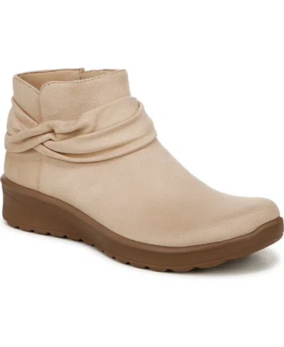 Bzees Gemma Washable Booties In Light Tan Microfiber