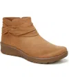 Bzees Gemma Washable Booties In Whiskey Tan Microfiber
