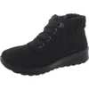 Bzees Generation Womens Faux Suede Cushioned Footbed Booties In Black