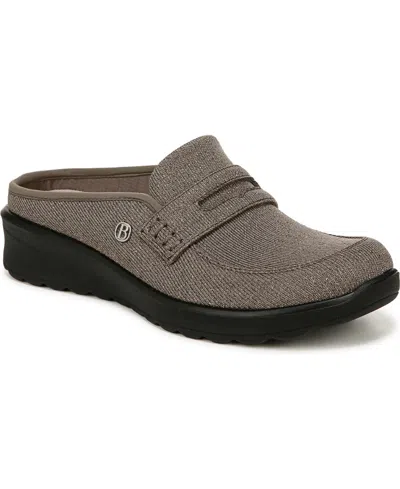 Bzees Georgia Washable Mules In Morel Stretch Sparkle Knit Fabric