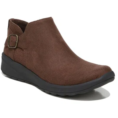 Bzees Get Going Womens Zipper Booties In Brown