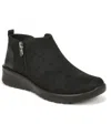 Bzees Womens Supercomff Faux Suede Ankle Boots In Black Fabric