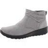 Bzees Guest Womens Zipper Manmade Booties In Grey