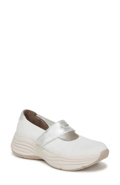 Bzees Intuition Mary Jane Sneaker In White Knit