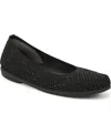 Bzees Kallie Washable Ballet Flats In Black Knit Fabric