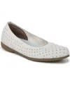 Bzees Kallie Washable Ballet Flats In Bright White Knit Fabric