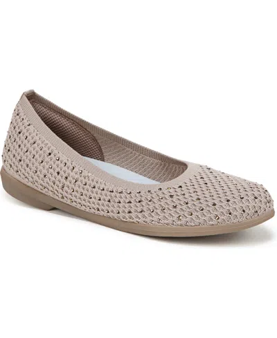 Bzees Kallie Washable Ballet Flats In Simply Taupe Knit Fabric