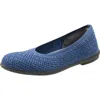 Bzees Kallie Womens Embellished Knit Ballet Flats In Blue